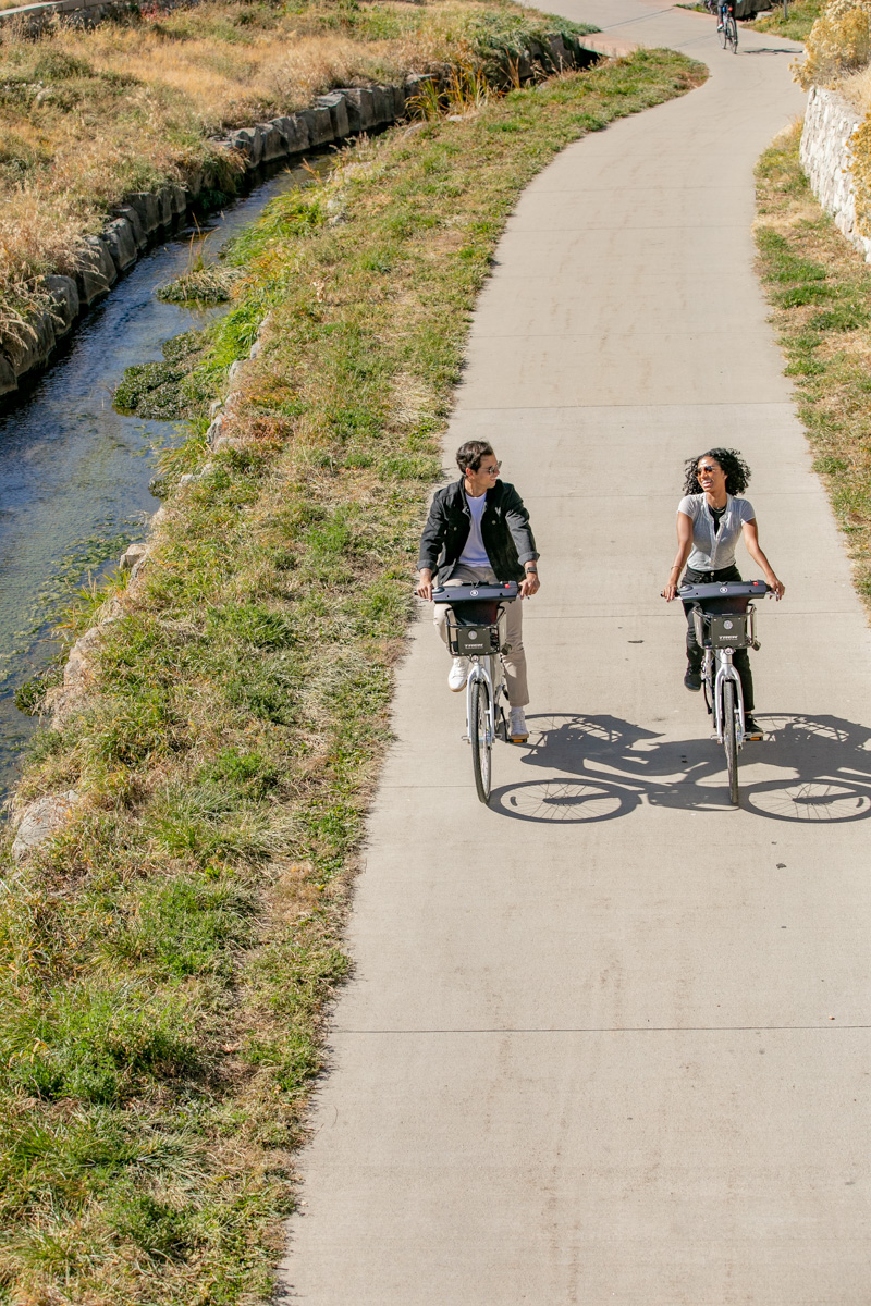 Riding electric bikes around Boulder, Colorado and photography by Julia Vandenoever.