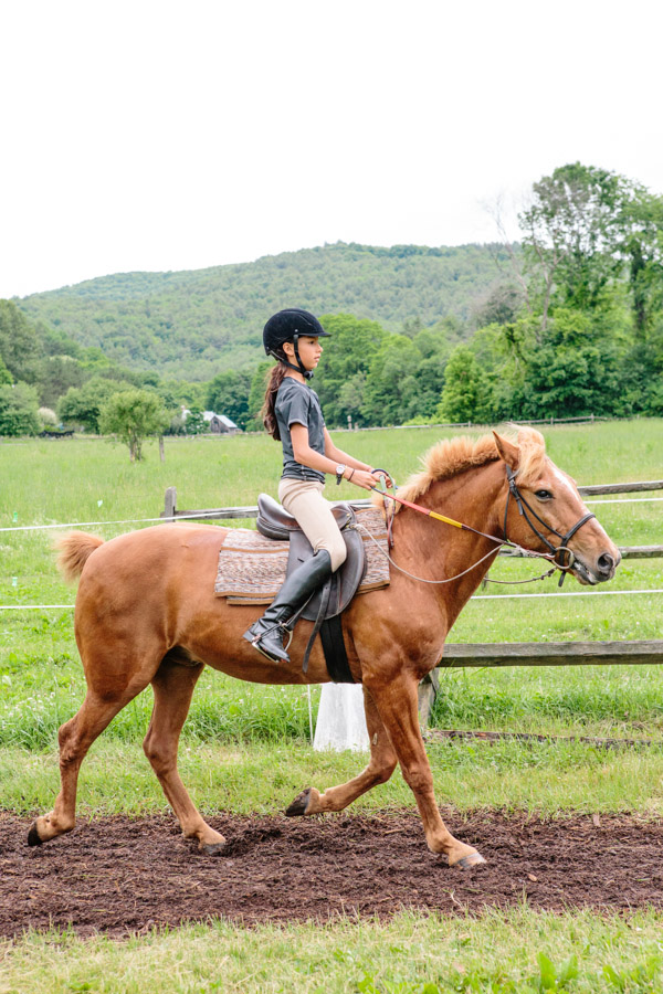 Horseback riding in Vermont.